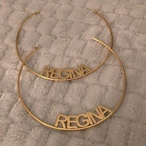Regina Name Earrings